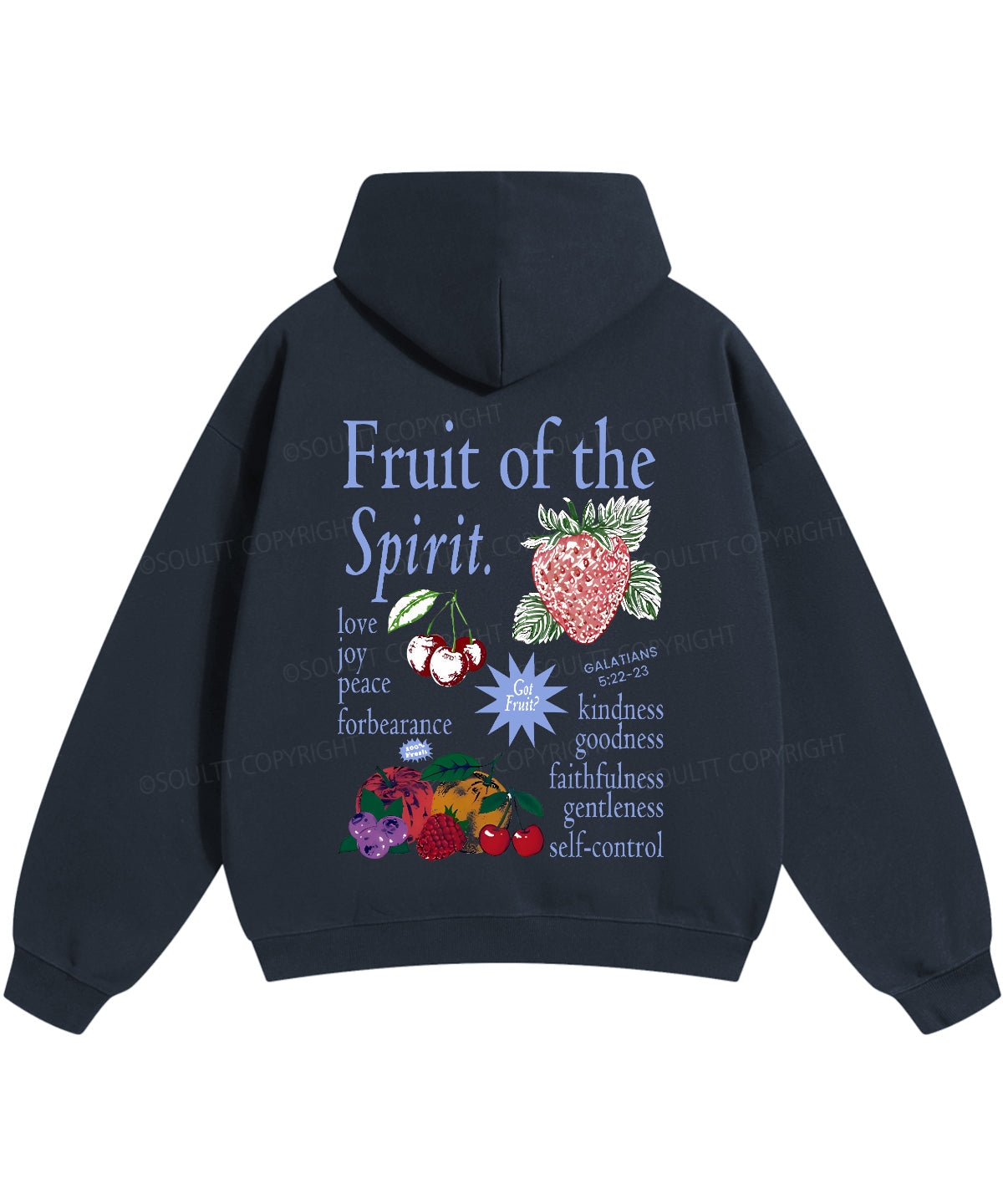 Fruit Of The Spirit Double Sided Christian Hoodie