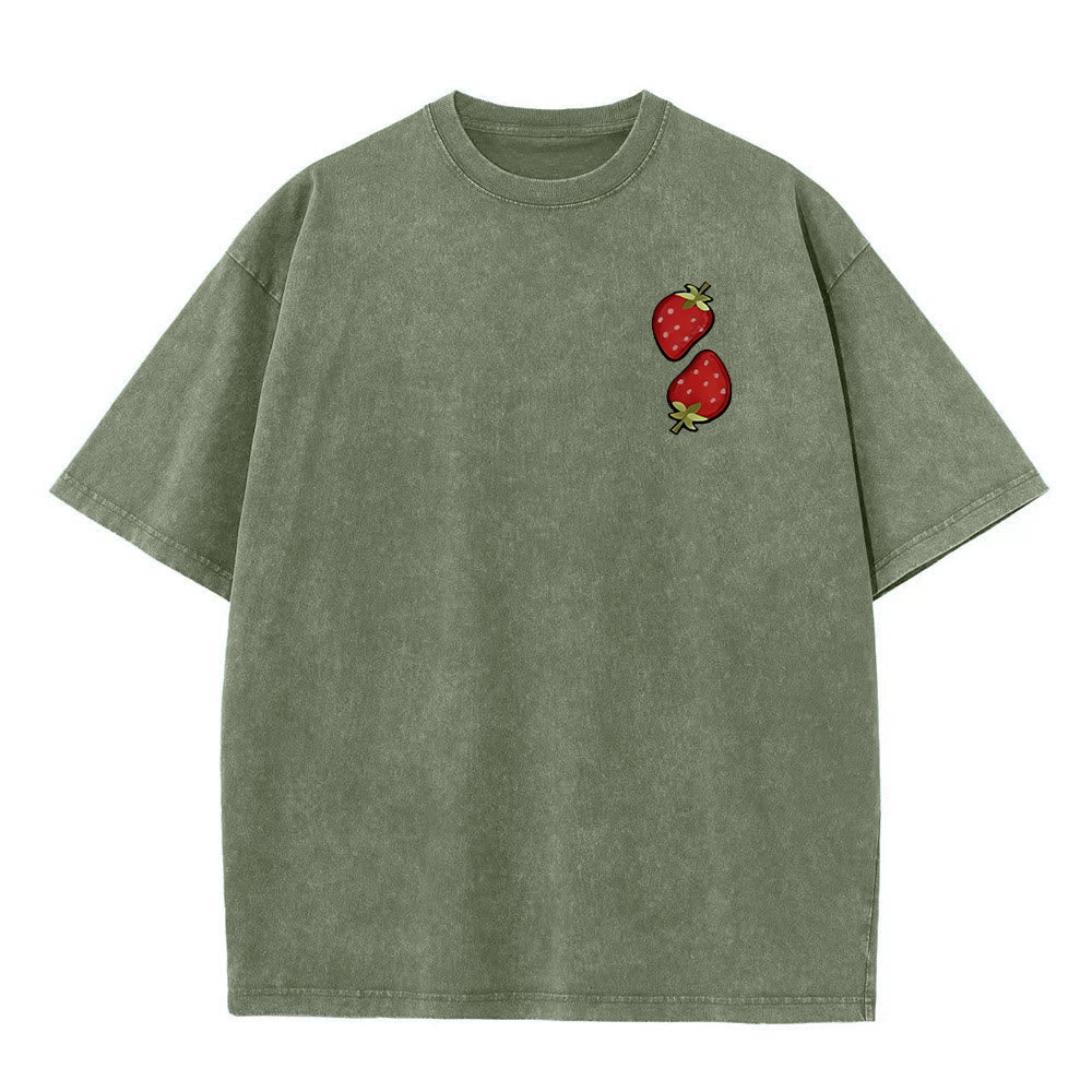 Christianartworkshop Fruit Of The Spirit Double Sided Unisex Washed T-shirt