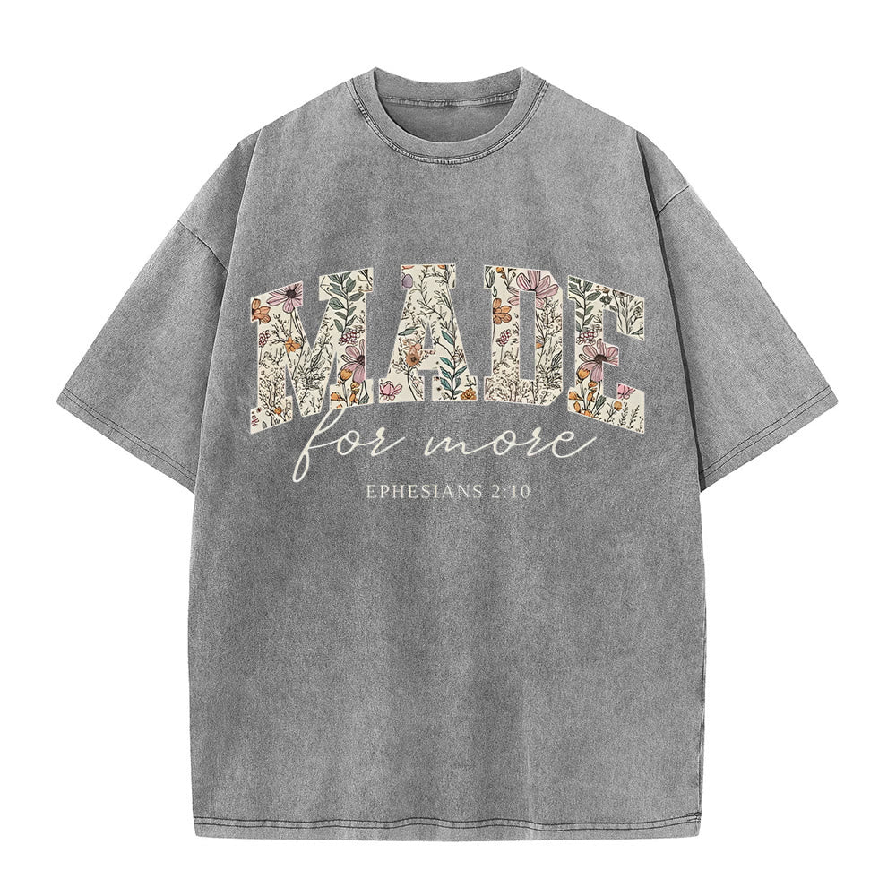 Christianartworkshop Made for More Washed T-Shirt