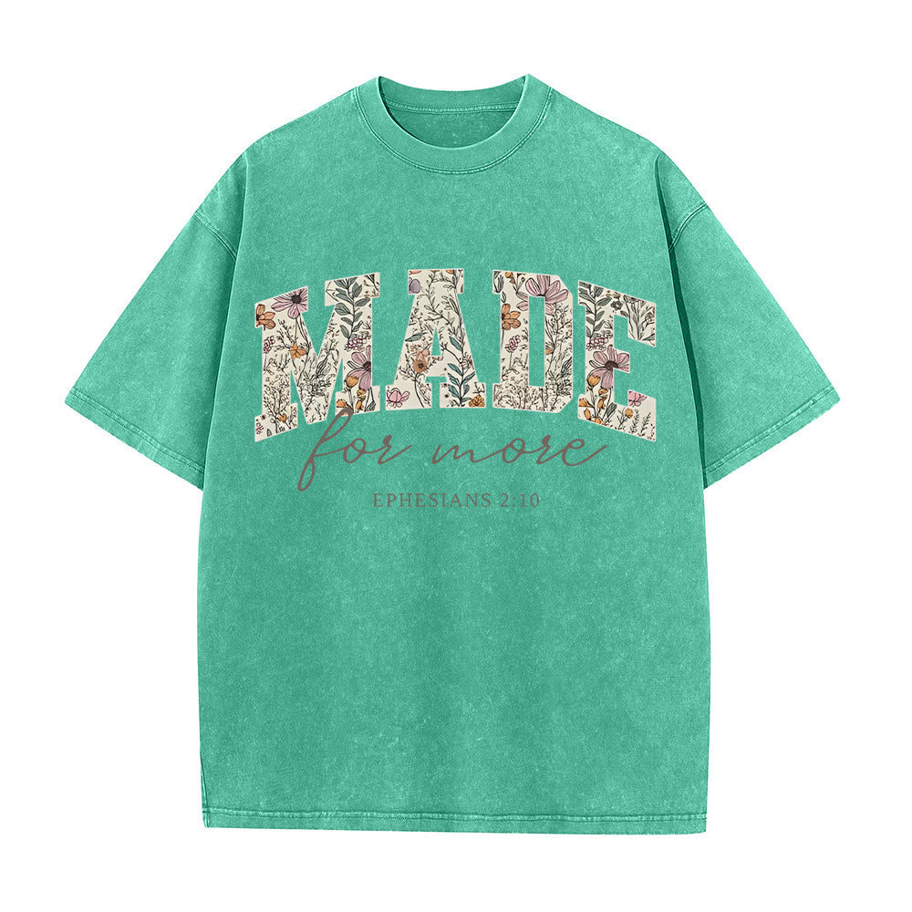 Christianartworkshop Made for More Washed T-Shirt