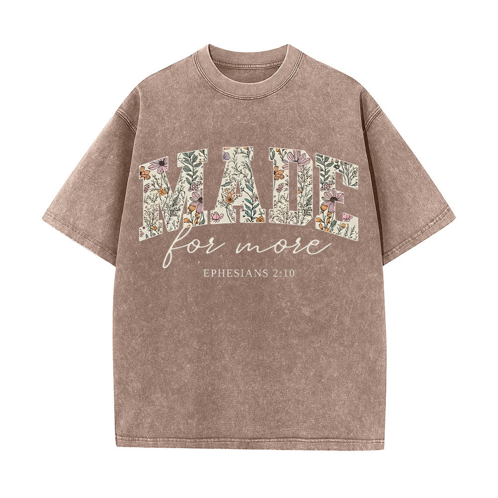 Christianartworkshop Made for More Washed T-Shirt