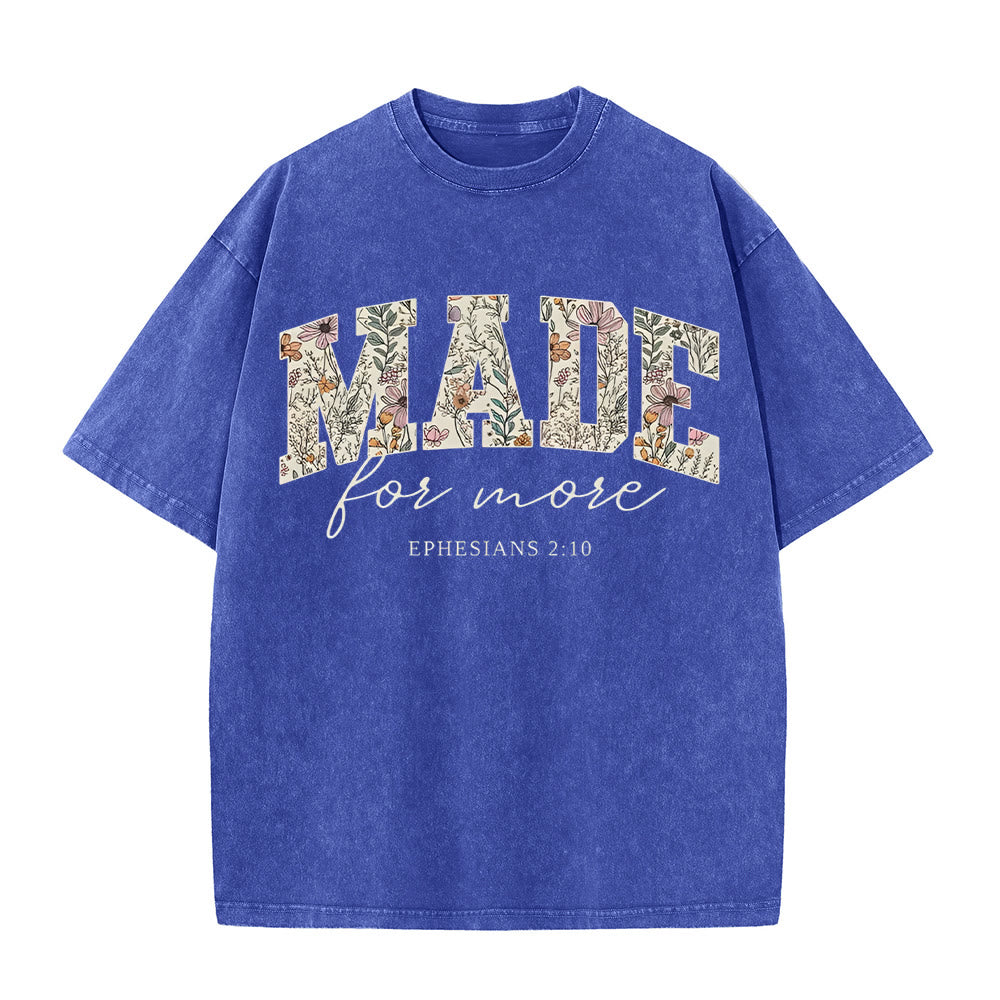 Christianartworkshop Made for More Washed T-Shirt