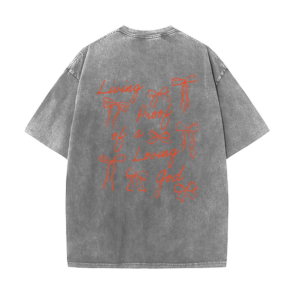 Christianartworkshop Living Proof Of A Loving God Unisex Washed T-shirt