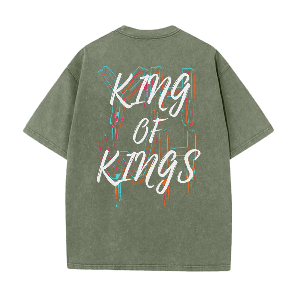 Christianartworkshop King Of Kings Unisex Washed T-shirt
