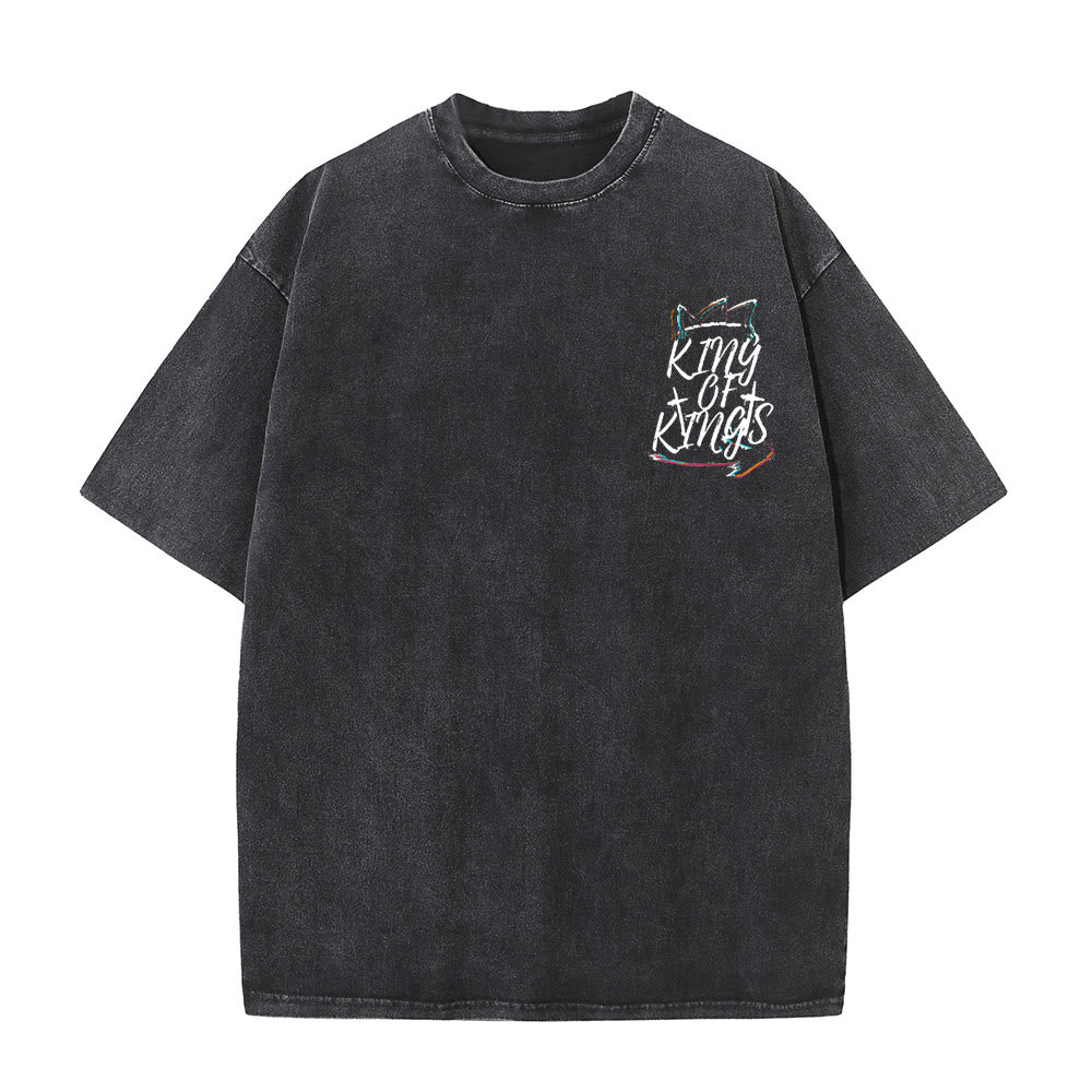 Christianartworkshop King Of Kings Unisex Washed T-shirt