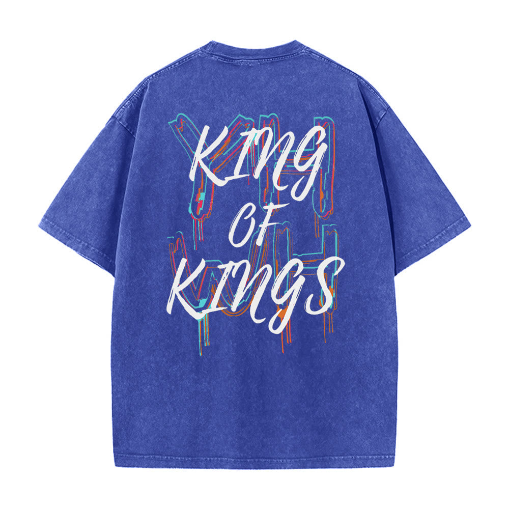 Christianartworkshop King Of Kings Unisex Washed T-shirt
