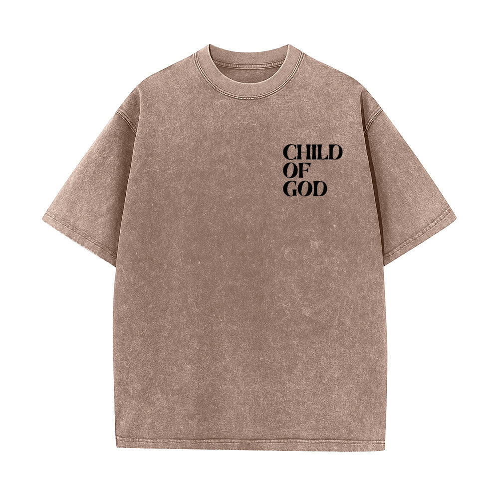 Christianartworkshop Child of God Graphic Unisex Washed T-Shirt