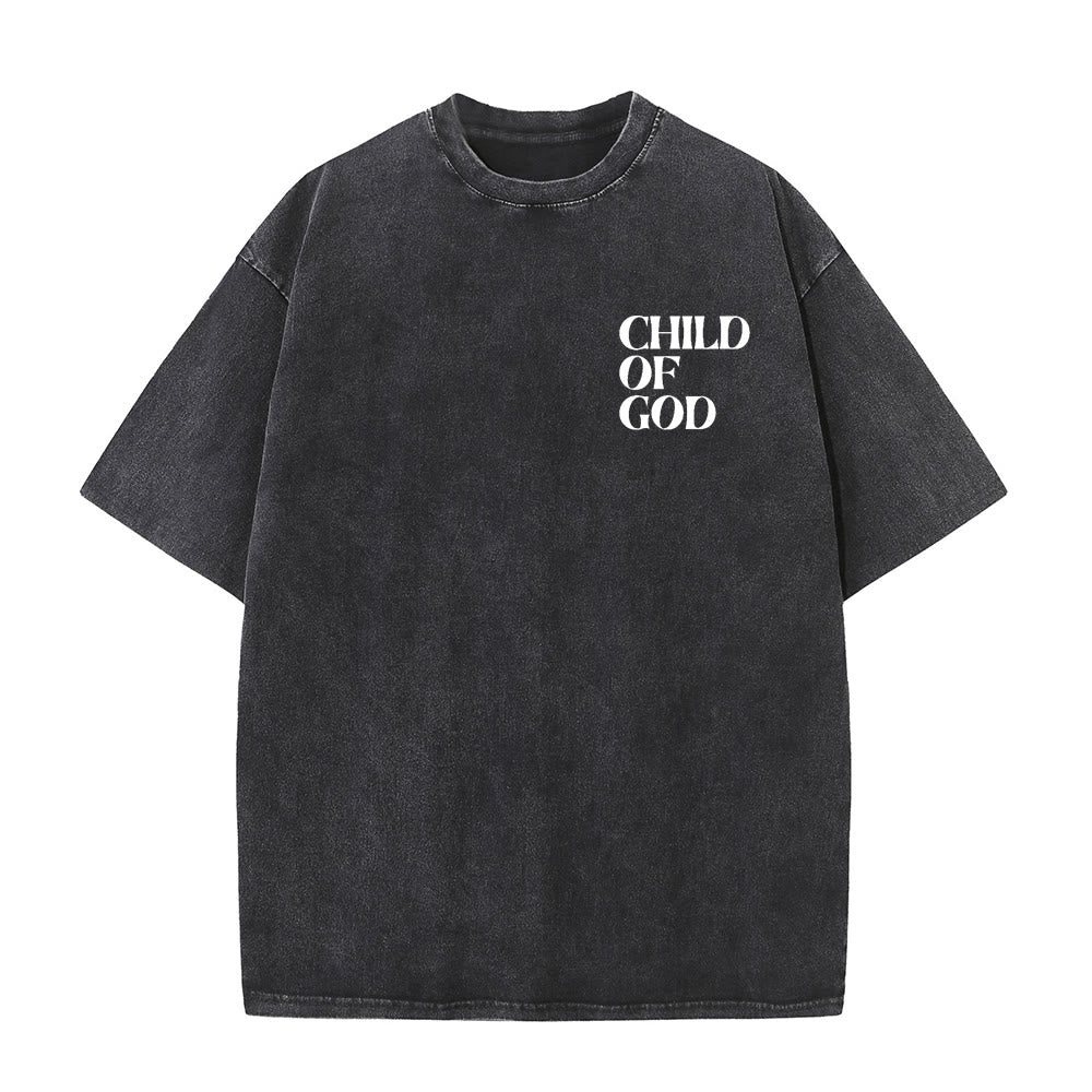 Christianartworkshop Child of God Graphic Unisex Washed T-Shirt