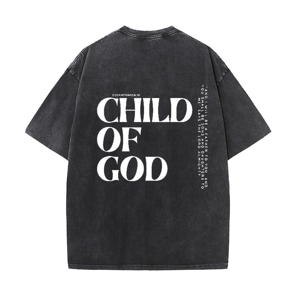 Christianartworkshop Child of God Graphic Unisex Washed T-Shirt