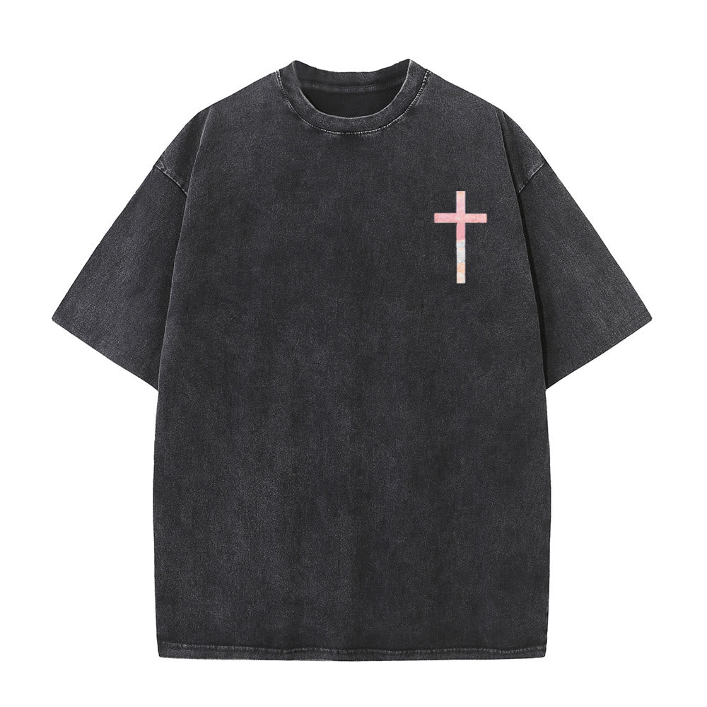 Christianartworkshop His Mercies Are New Double Sided Unisex Washed Christian T-Shirt