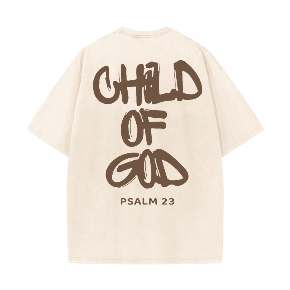 Christianartworkshop "CHILD OF GOD" Adult Washed T-Shirt