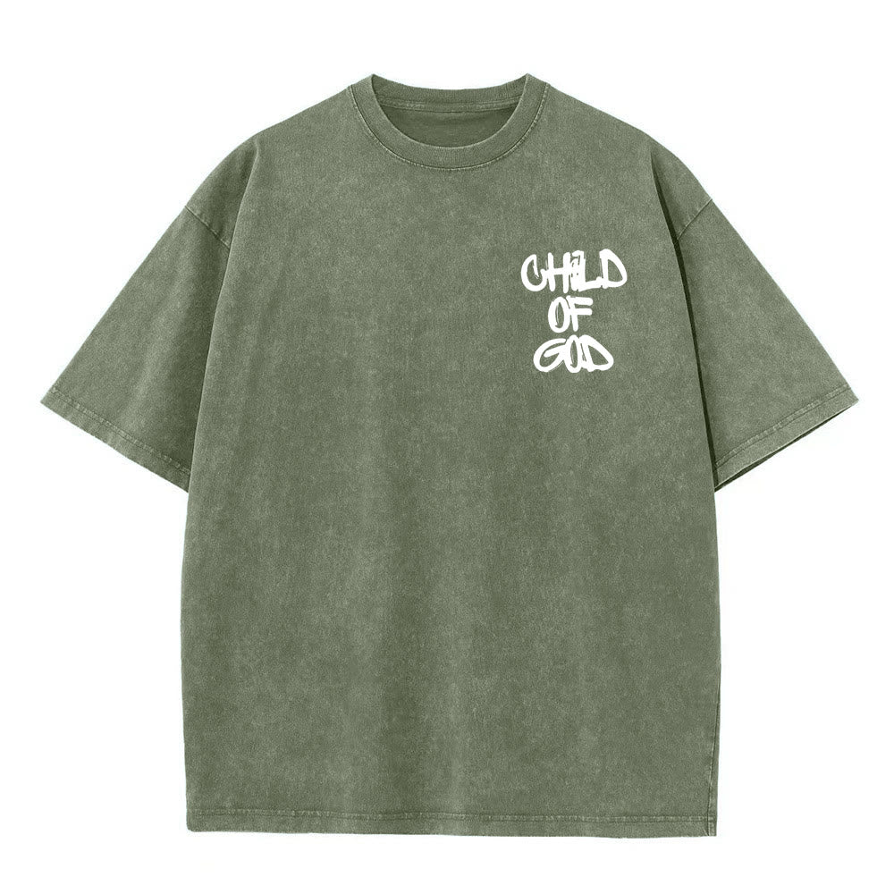 Christianartworkshop "CHILD OF GOD" Adult Washed T-Shirt