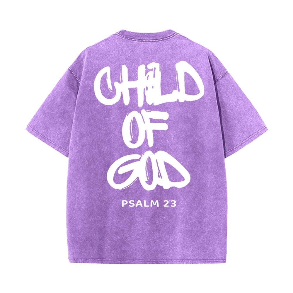 Christianartworkshop "CHILD OF GOD" Adult Washed T-Shirt