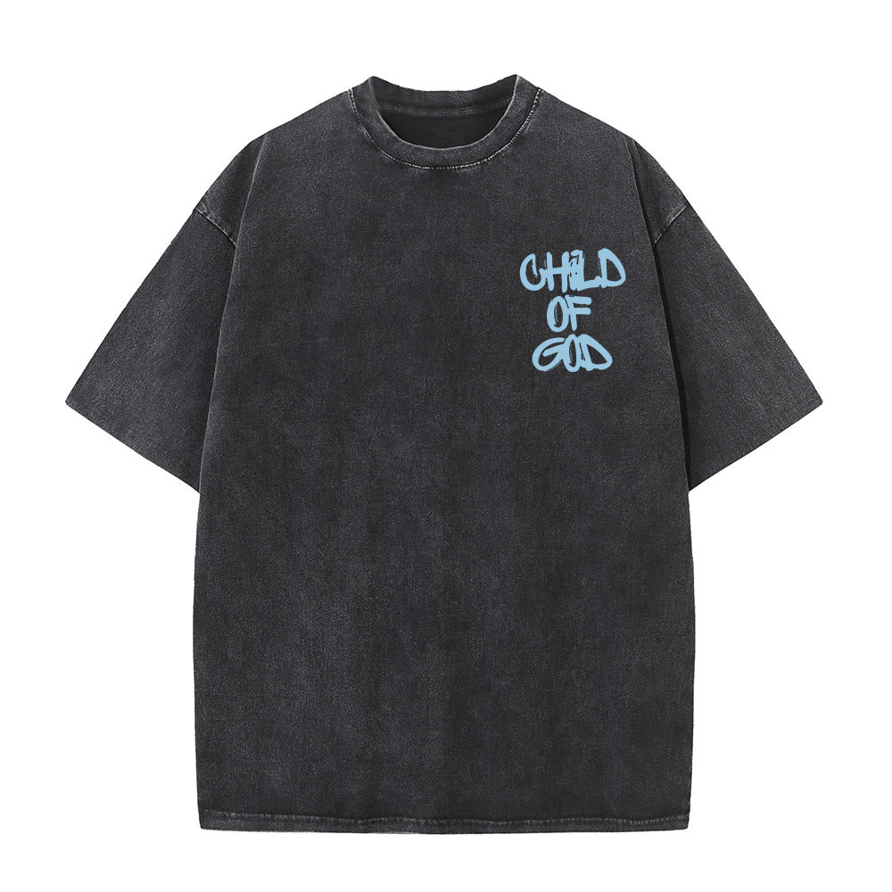 Christianartworkshop "CHILD OF GOD" Adult Washed T-Shirt