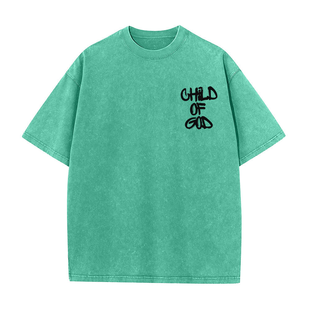 Christianartworkshop "CHILD OF GOD" Adult Washed T-Shirt