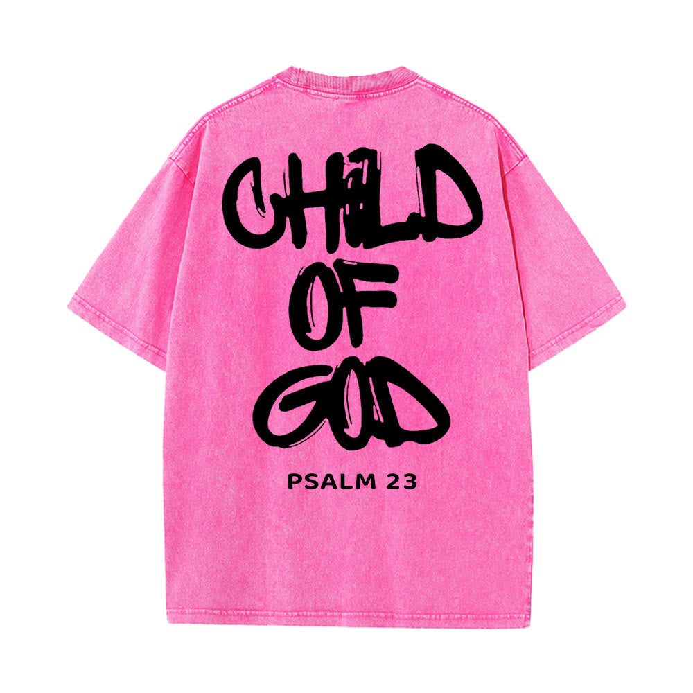 Christianartworkshop "CHILD OF GOD" Adult Washed T-Shirt