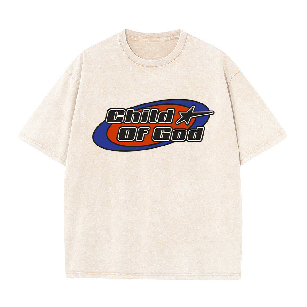 Christianartworkshop Child of God Graphic Unisex Washed T-Shirt