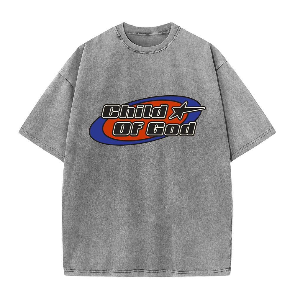 Christianartworkshop Child of God Graphic Unisex Washed T-Shirt