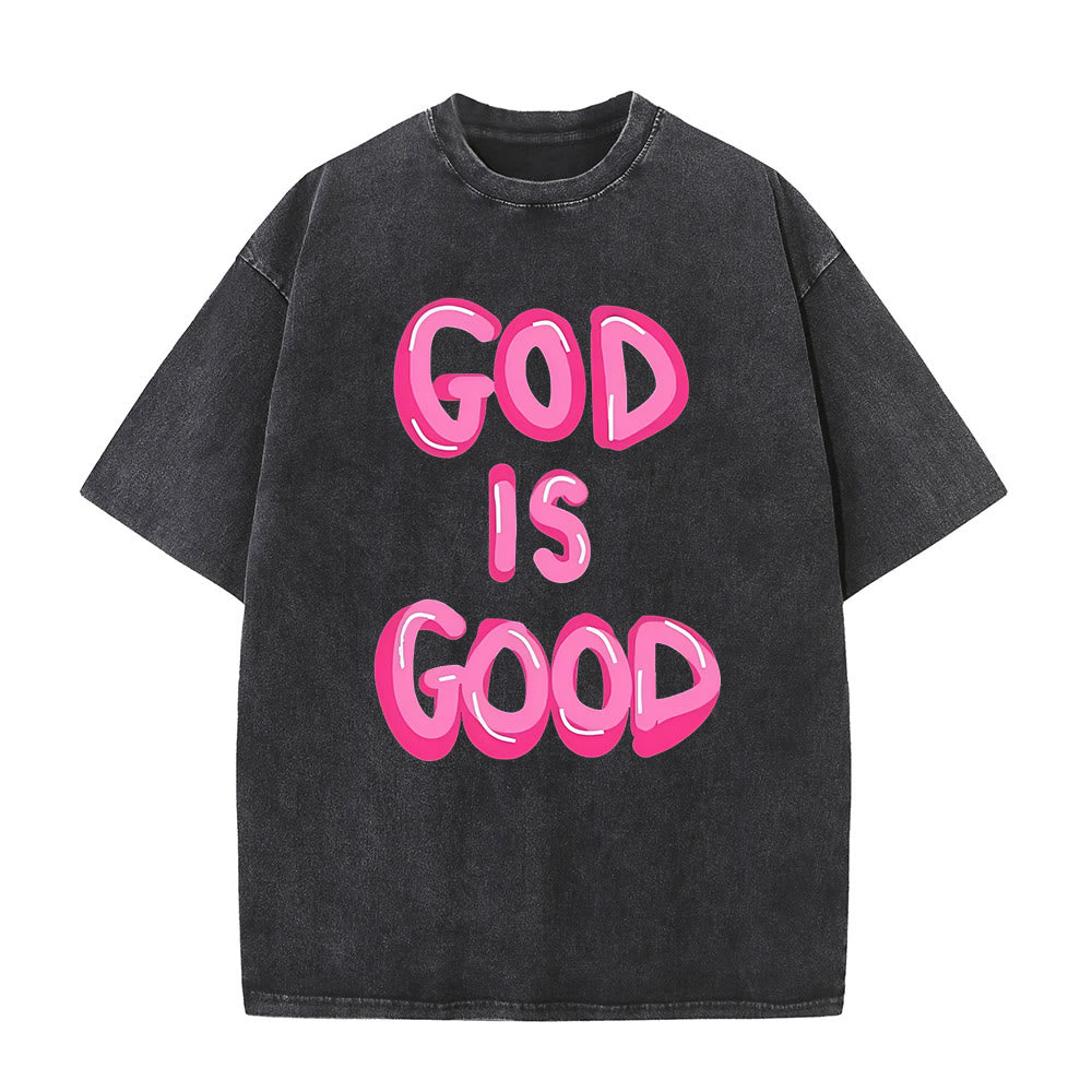 Christianartworkshop God Is Good Unisex Washed T-Shirt