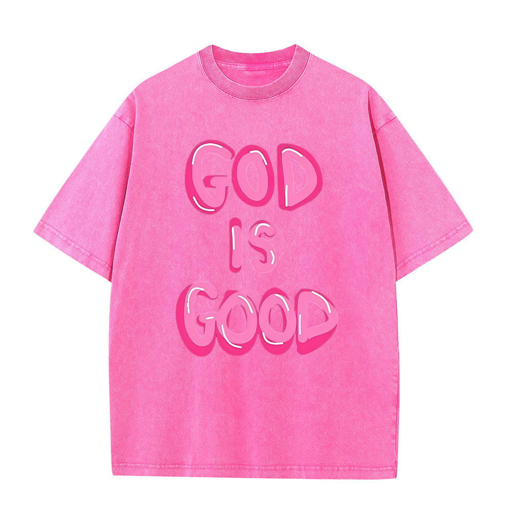 Christianartworkshop God Is Good Unisex Washed T-Shirt