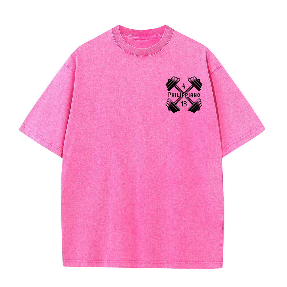Christianartworkshop Not By My Strength, But His Unisex Washed T-Shirt