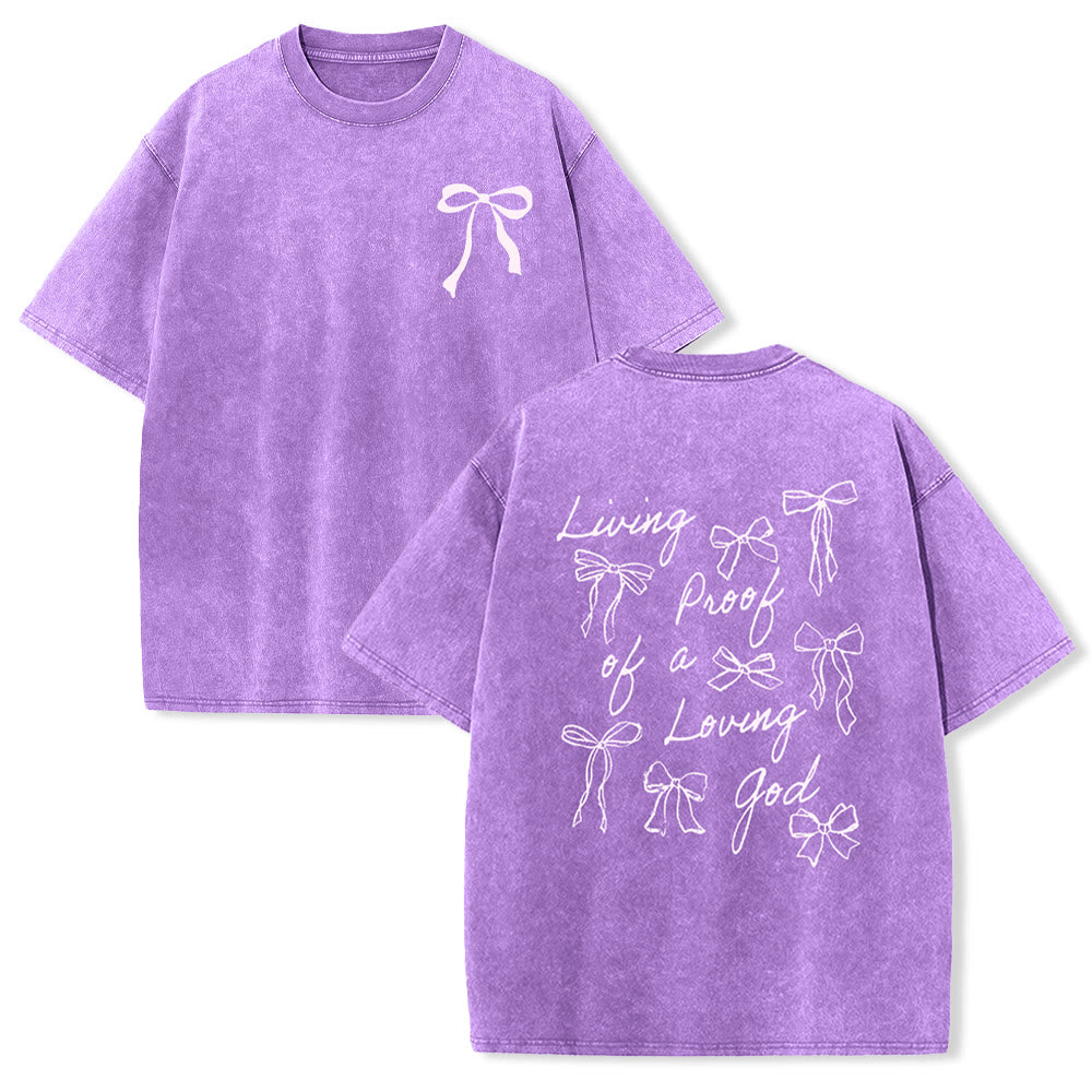 Christianartworkshop Living Proof Of A Loving God Unisex Washed T-shirt
