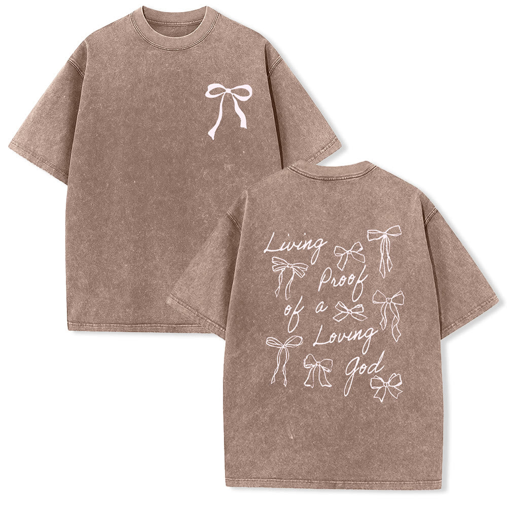 Christianartworkshop Living Proof Of A Loving God Unisex Washed T-shirt