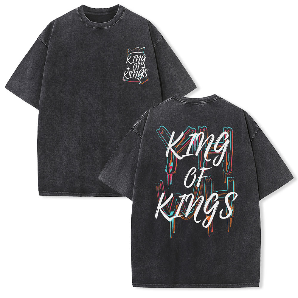 Christianartworkshop King Of Kings Unisex Washed T-shirt