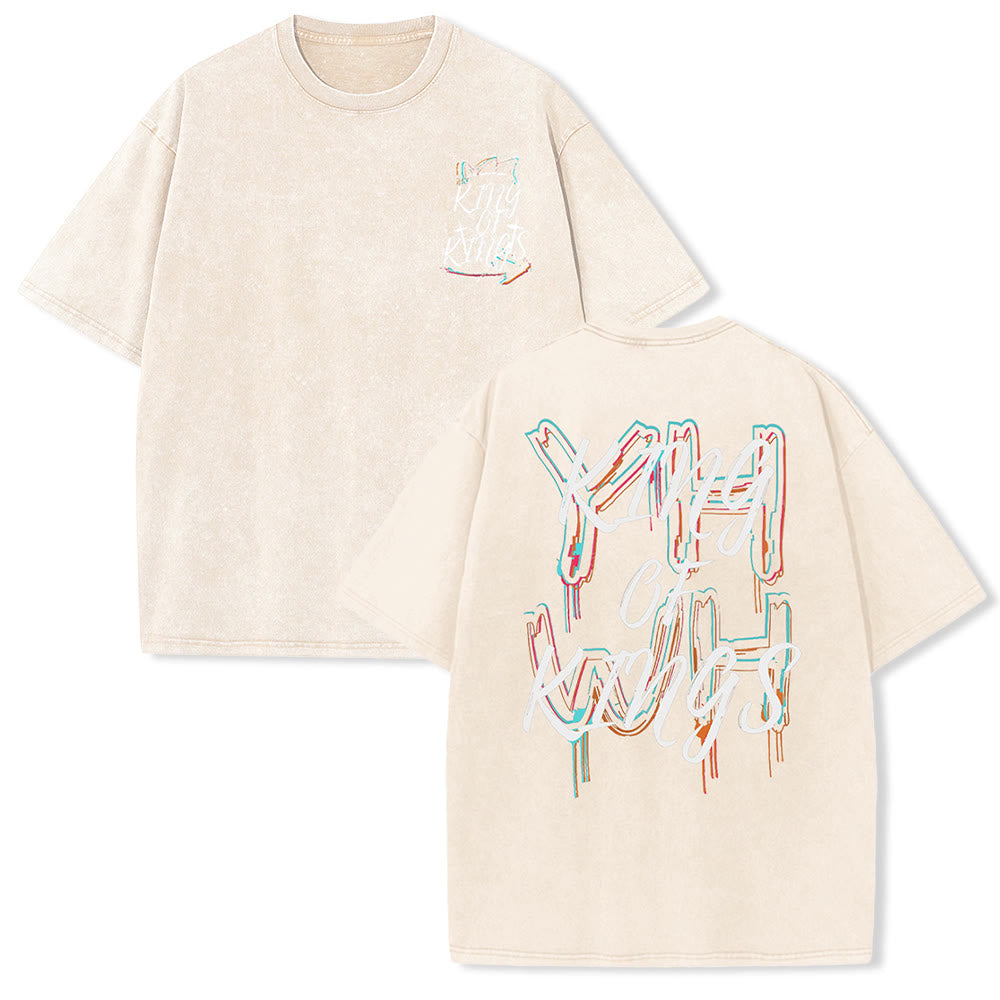 Christianartworkshop King Of Kings Unisex Washed T-shirt