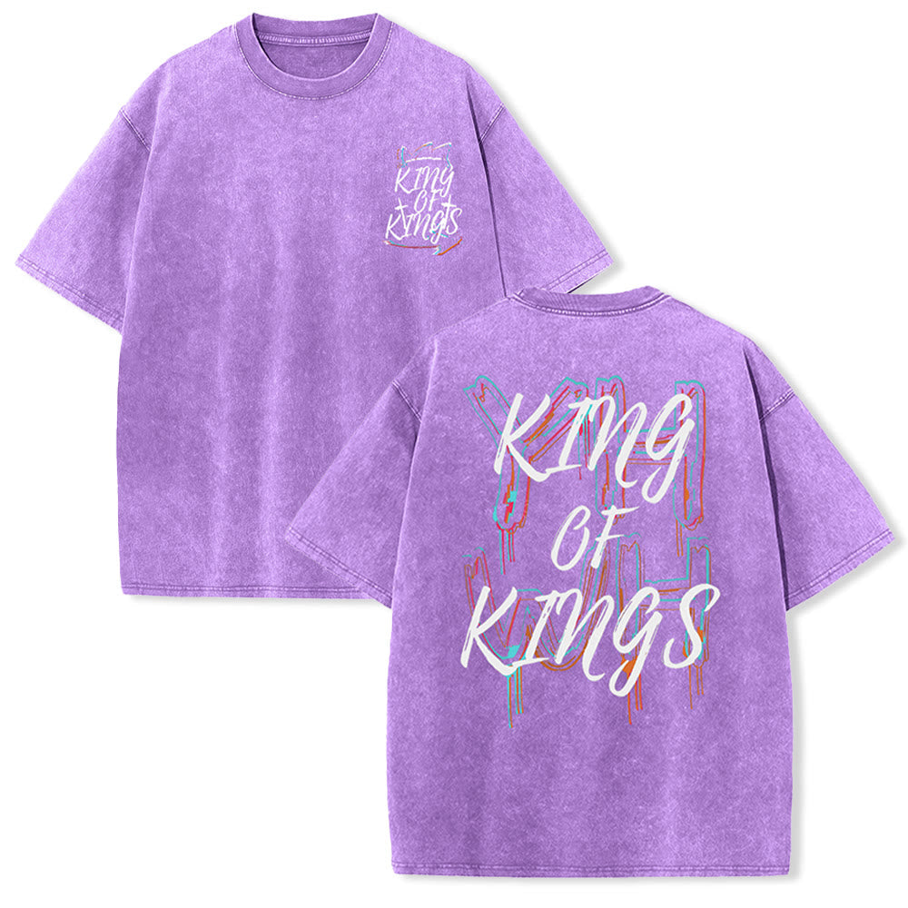 Christianartworkshop King Of Kings Unisex Washed T-shirt