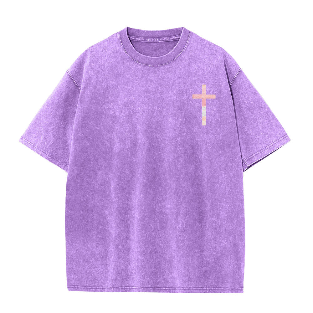 Christianartworkshop His Mercies Are New Double Sided Unisex Washed Christian T-Shirt
