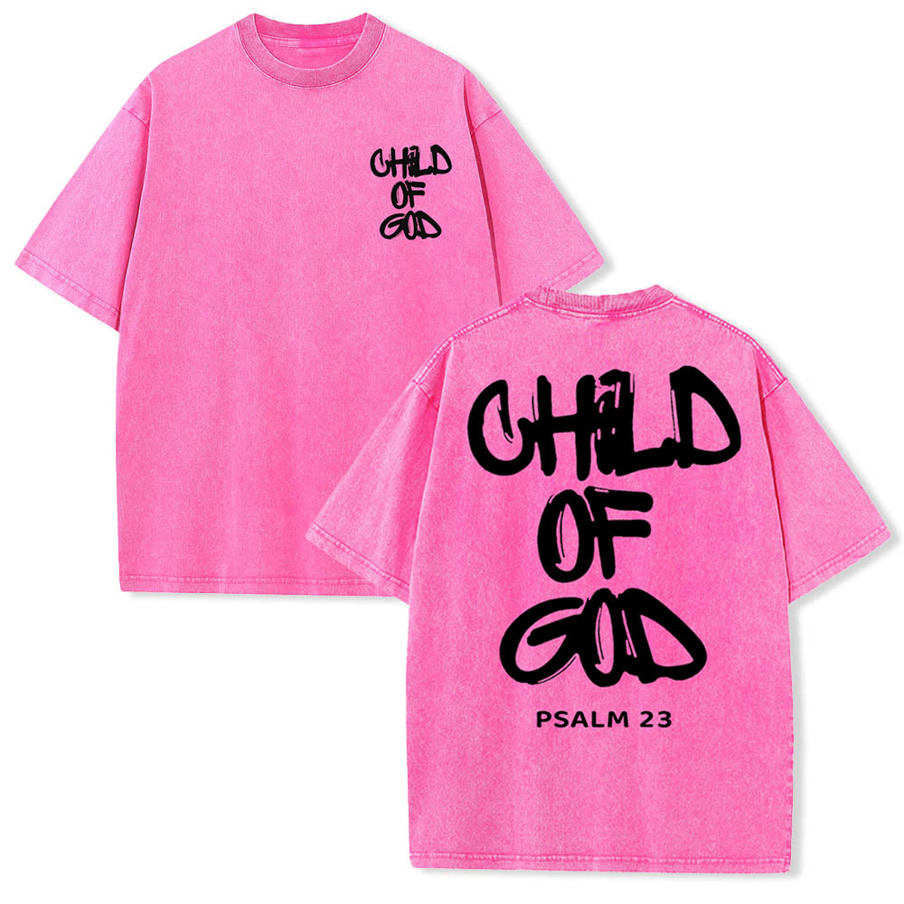 Christianartworkshop "CHILD OF GOD" Adult Washed T-Shirt