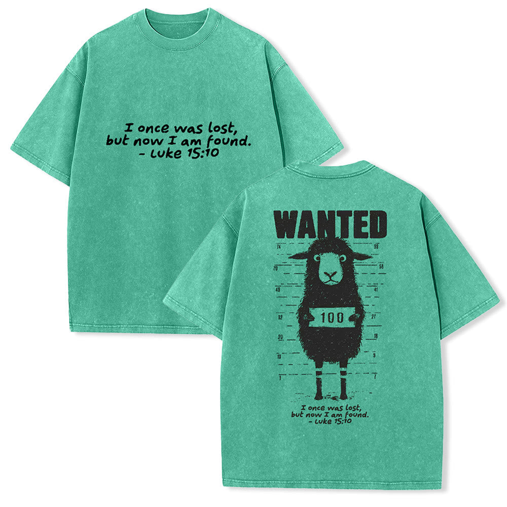 Christianartworkshop Wanted Sheep Unisex Washed T-shirt