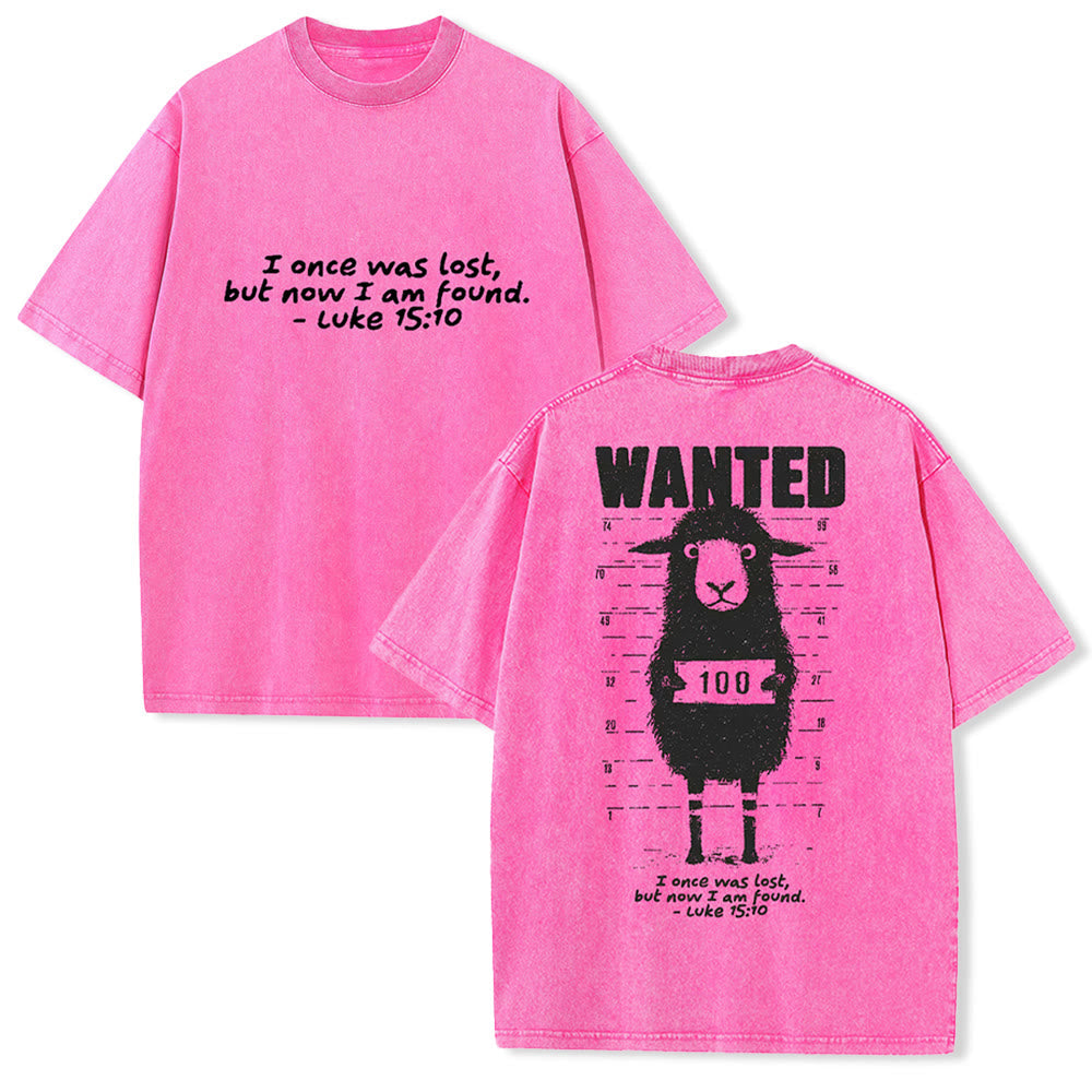 Christianartworkshop Wanted Sheep Unisex Washed T-shirt