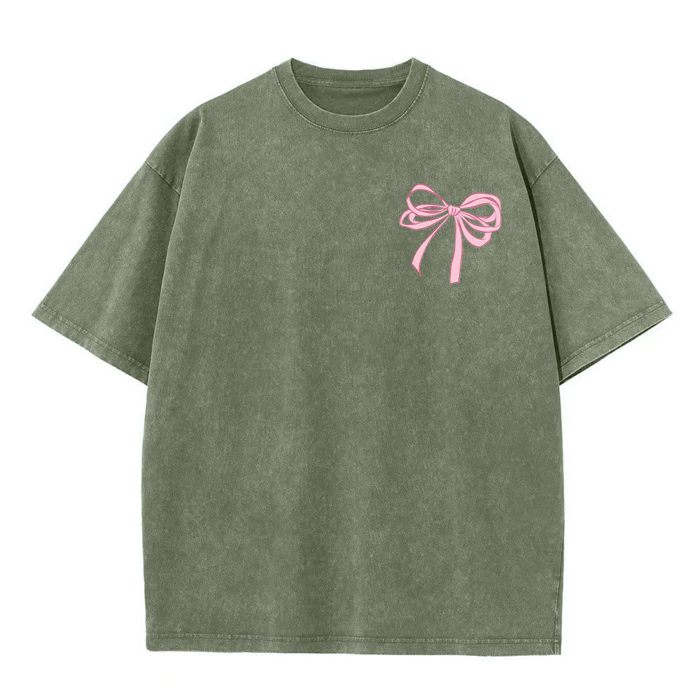 Christianartworkshop God Is Within Her Psalm 46:5 Bow Accent Unisex Washed T-shirt