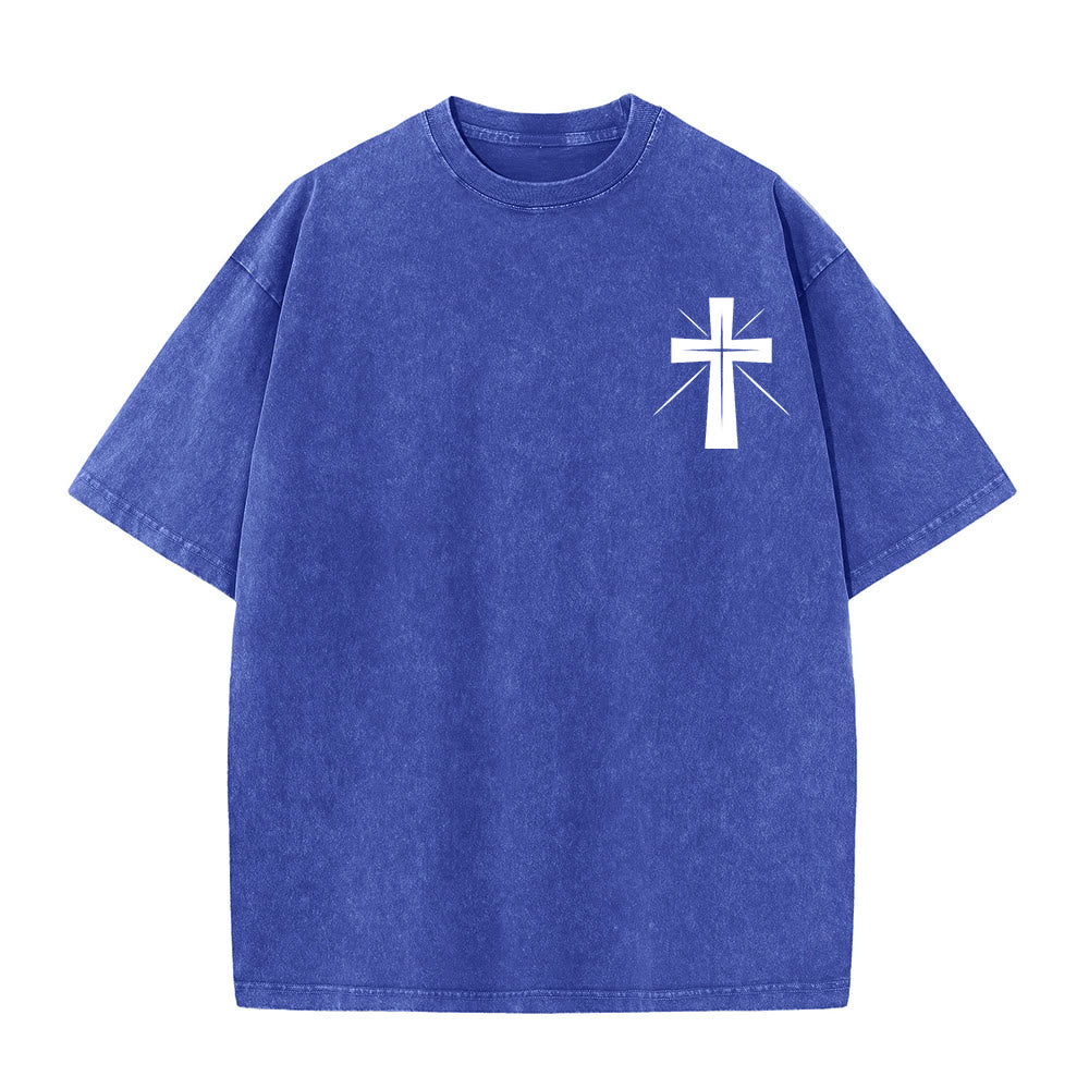 Christianartworkshop Seek First the Kingdom of God Unisex Washed T-Shirt