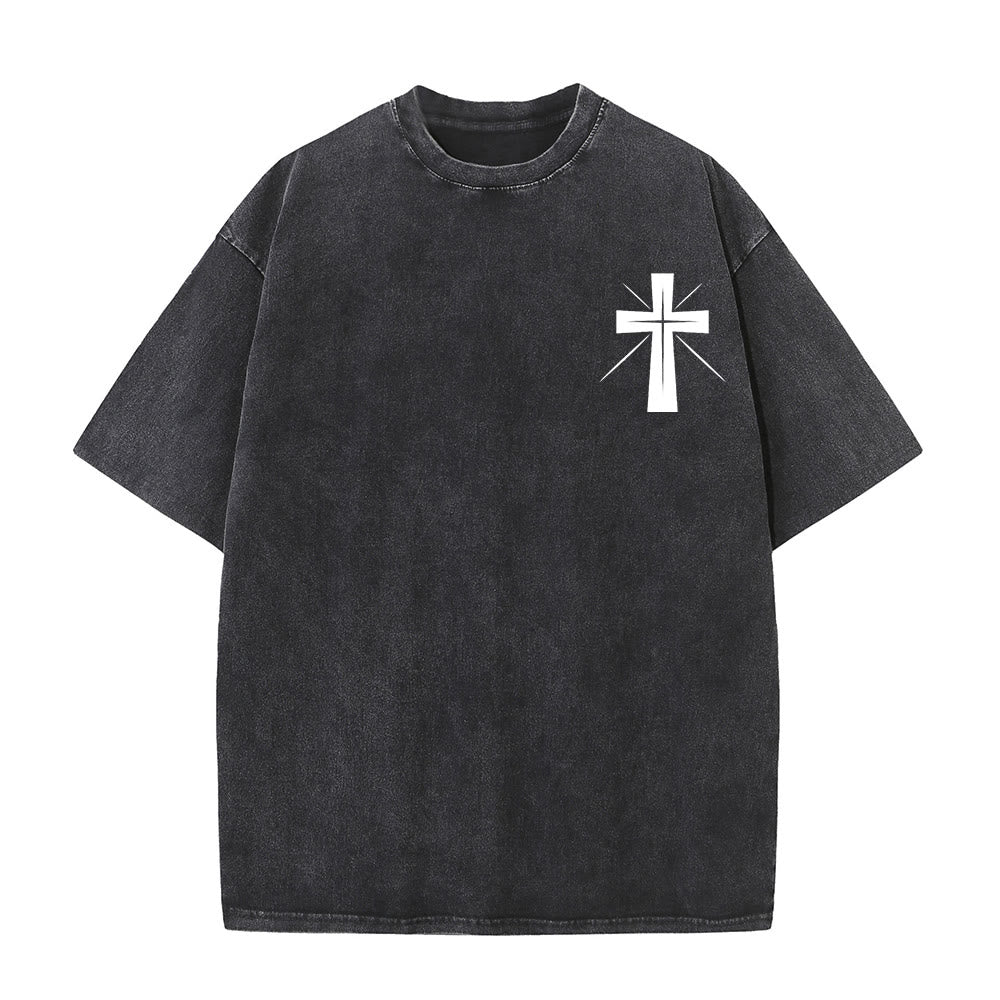 Christianartworkshop Seek First the Kingdom of God Unisex Washed T-Shirt