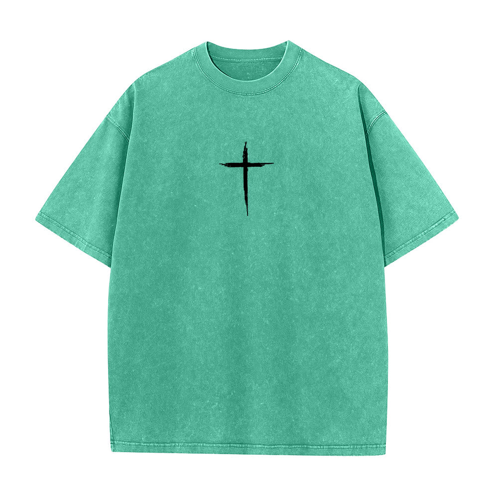 Christianartworkshop Repent For The Kingdom Of Heaven Unisex Washed T-Shirt