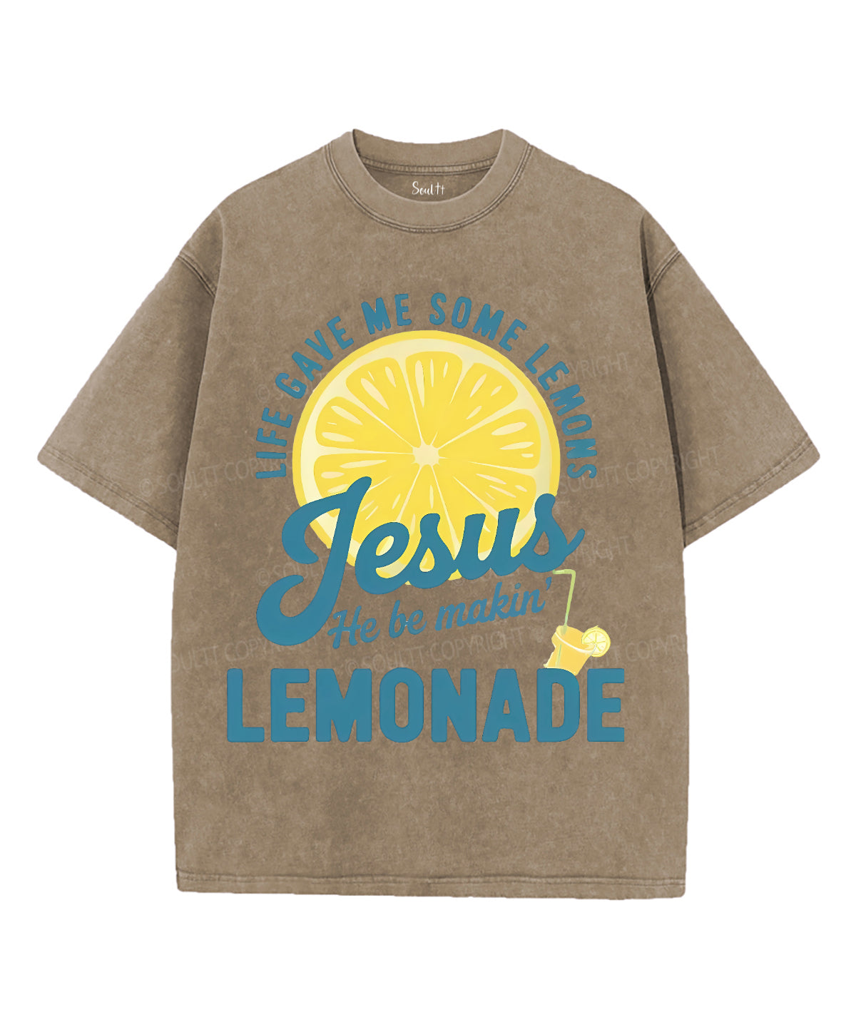 Life Gave Me Some Lemons Unisex Washed Christian T-shirt