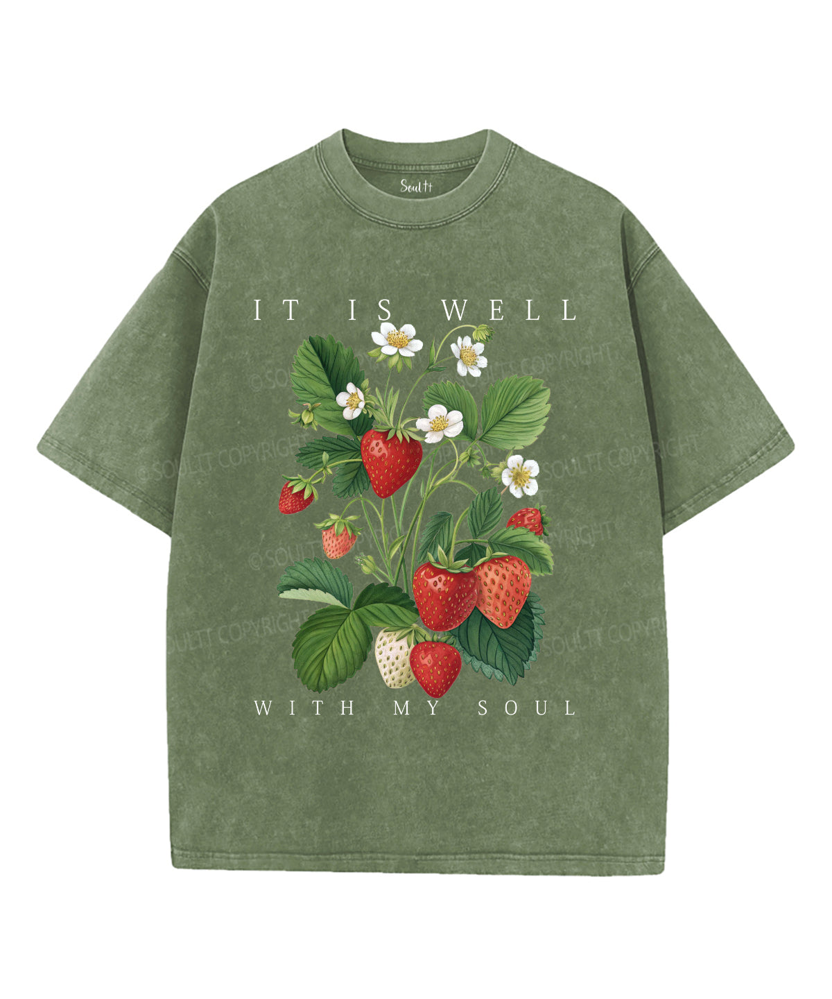 It Is Well With My Soul Unisex Washed Christian T-shirt
