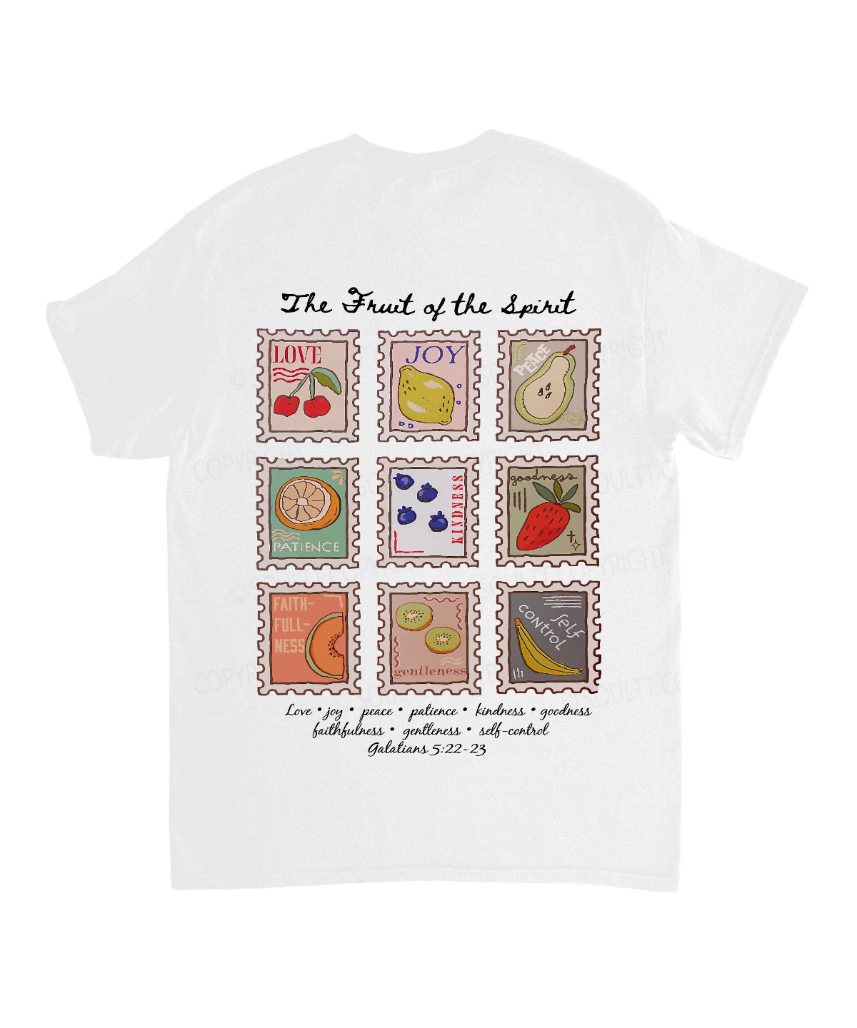 Fruit Of The Spirit Double Sided Unisex Cotton Christian T-Shirt