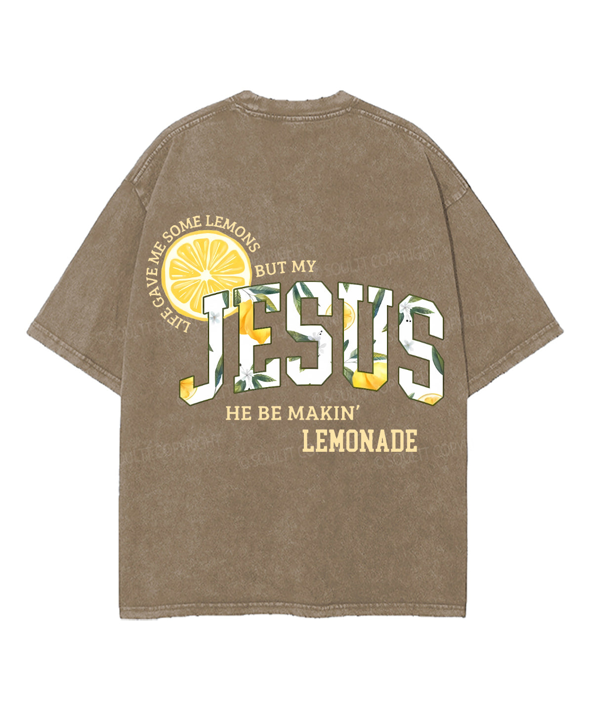 Life Gave Me Some Lemons Double Sided Unisex Washed Christian T-shirt
