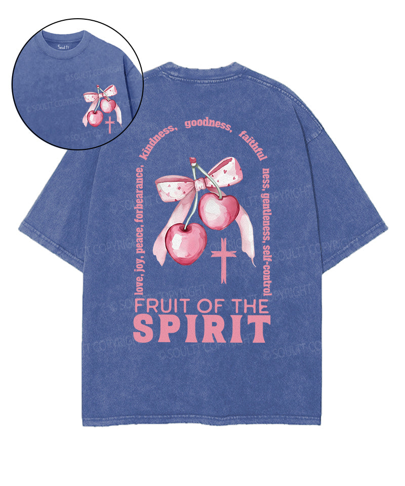 Fruit Of The Spirit Double Sided Unisex Washed Christian T-shirt