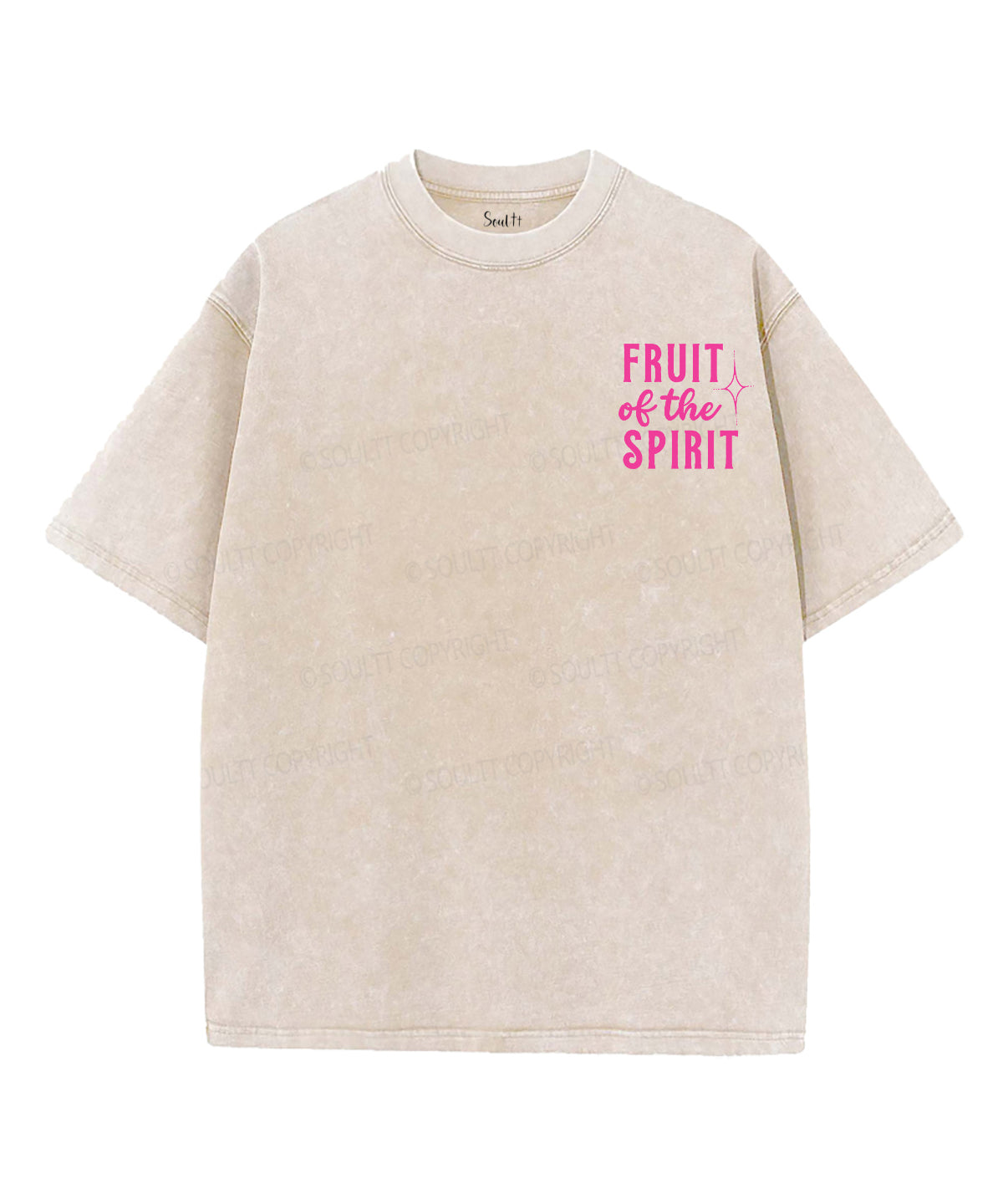Fruit Of The Spirit Double Sided Unisex Washed Christian T-shirt