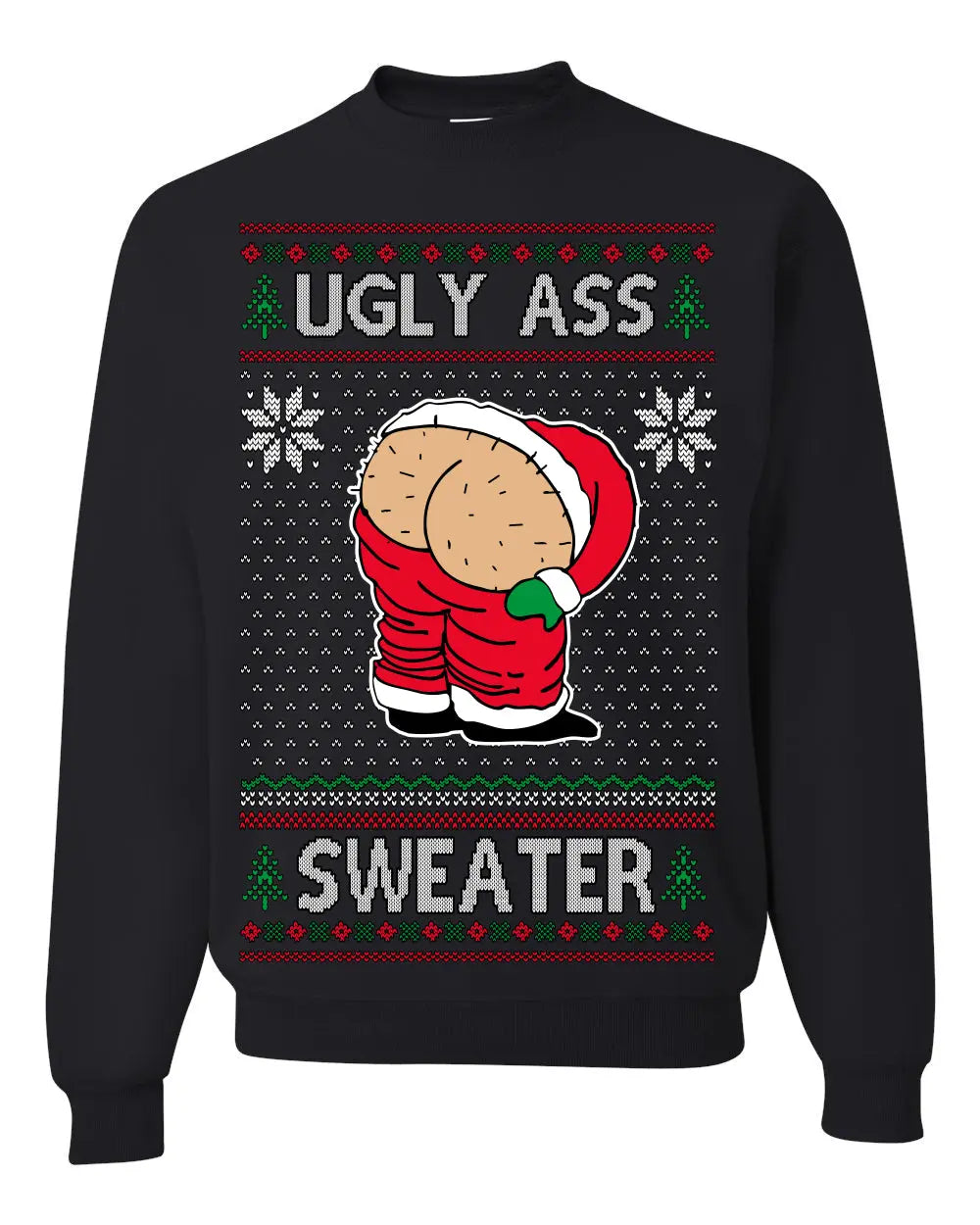 Funny Santa Butt Ugly Christmas Hoodie – Naughty Holiday Party Pullover