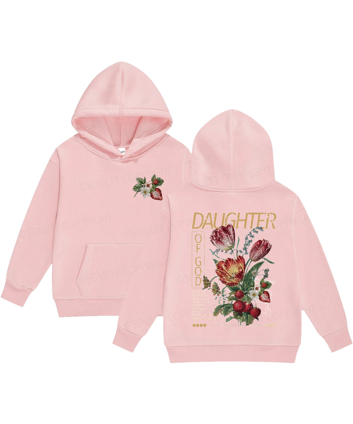 Kids Daughter Of God Double Sided Christian Hoodie