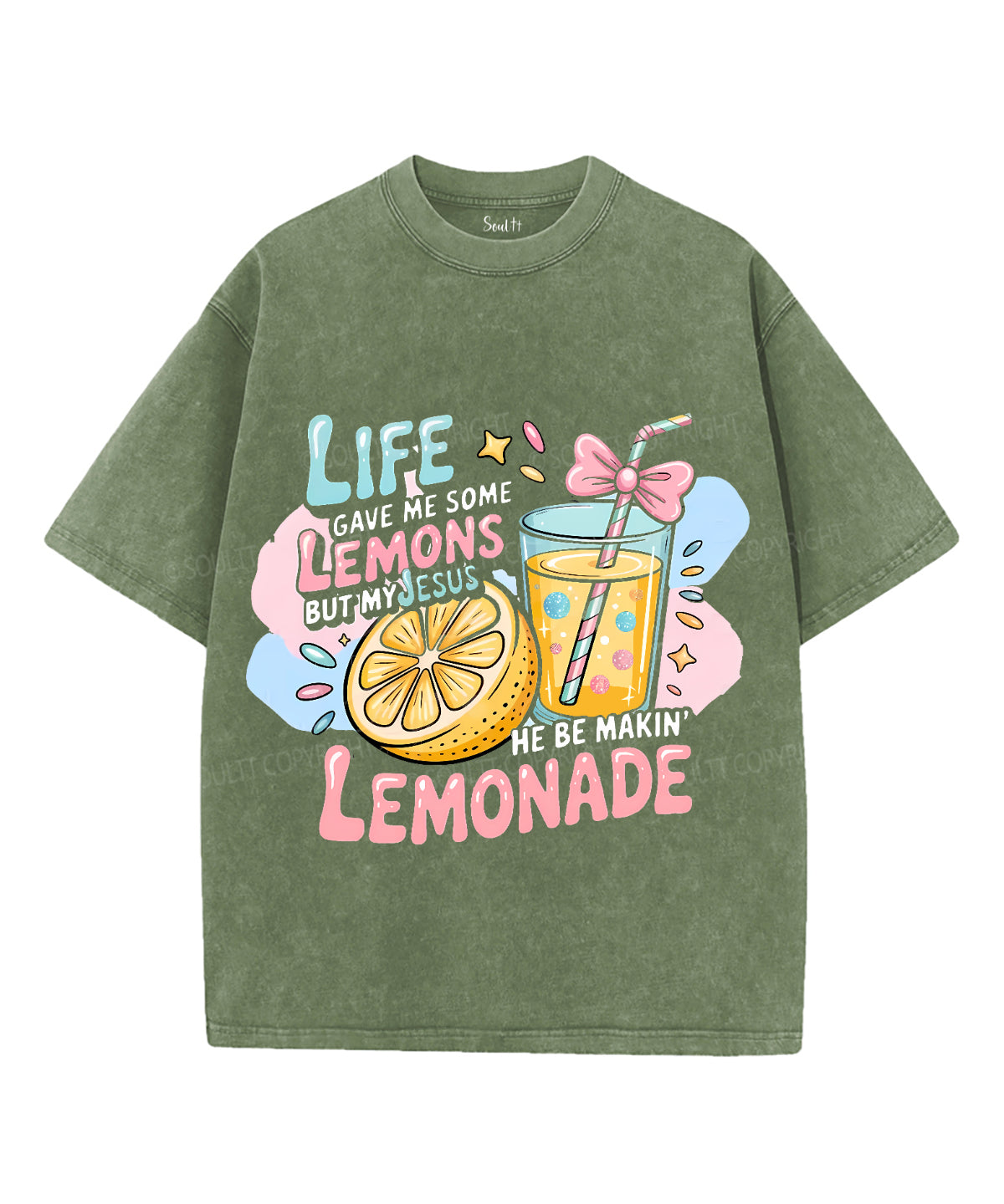 Life Gave Me Some Lemons Unisex Washed Christian T-shirt