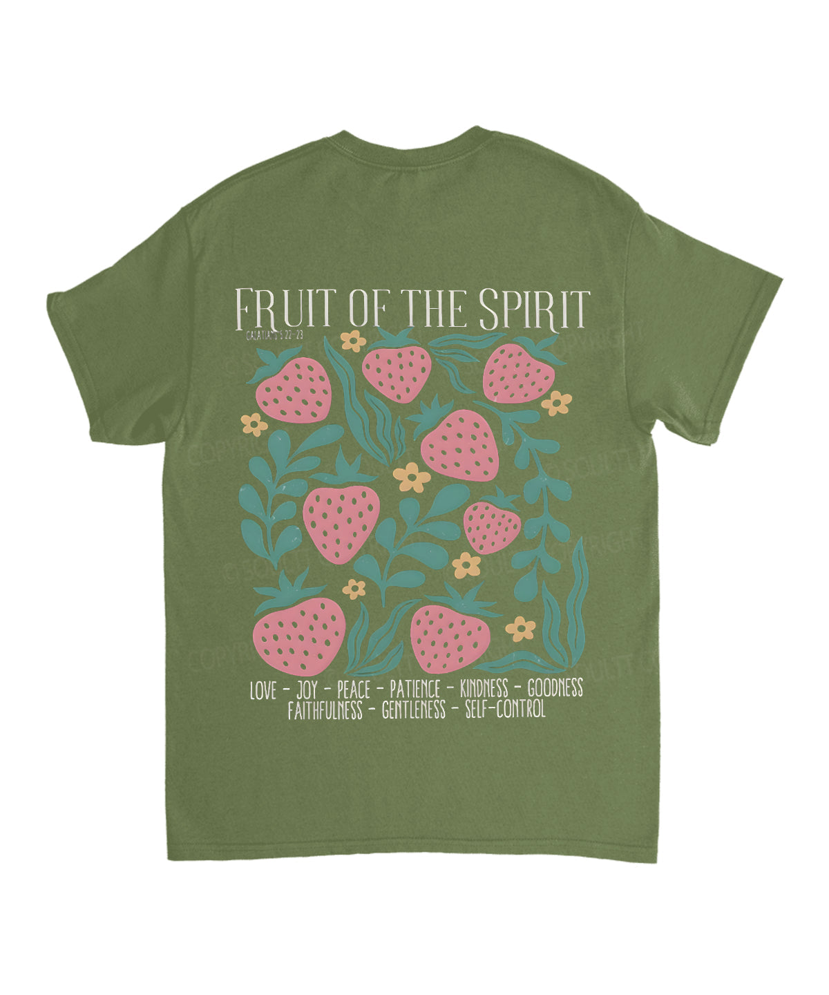 Fruit Of The Spirit Double Sided Unisex Cotton Christian T-Shirt