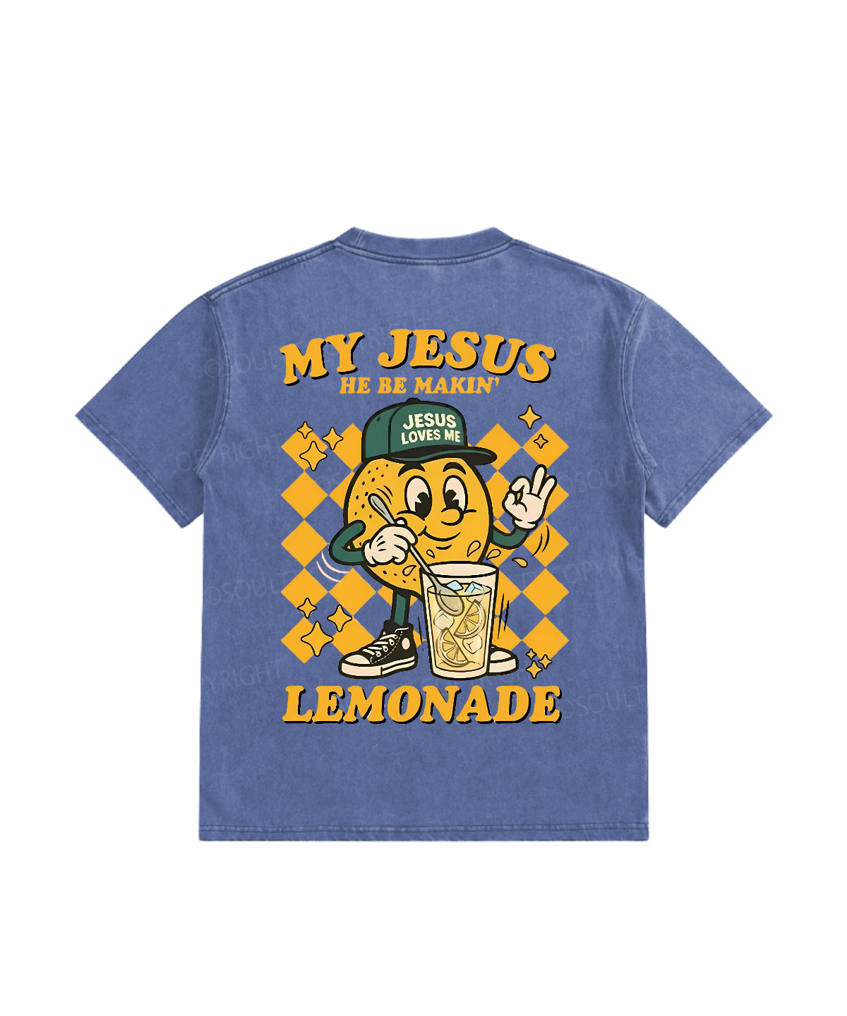 Kids Life Gave Me Some Lemons Double Sided Washed Christian T-shirt