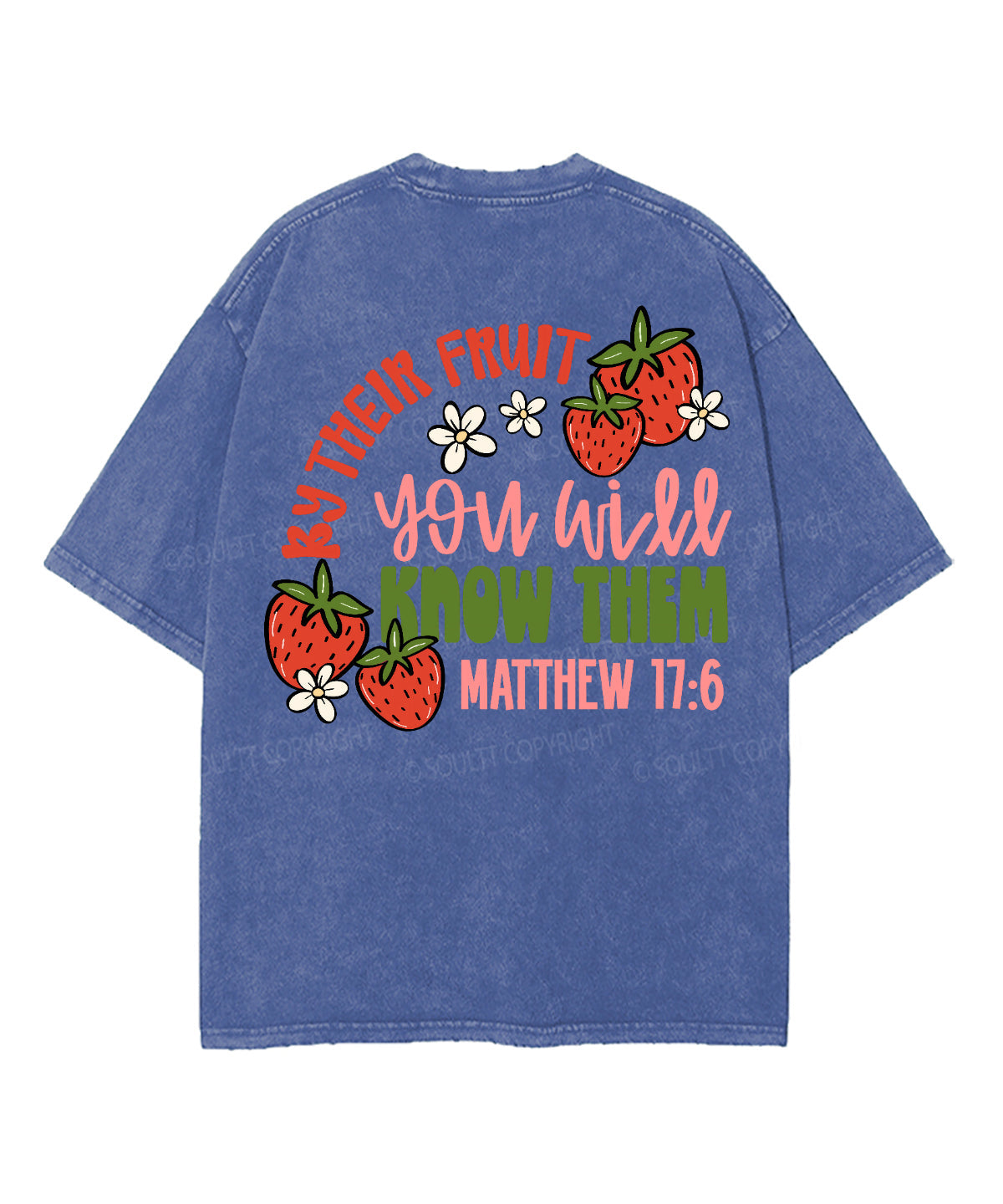 By Their Fruit Double Sided Unisex Washed Christian T-shirt
